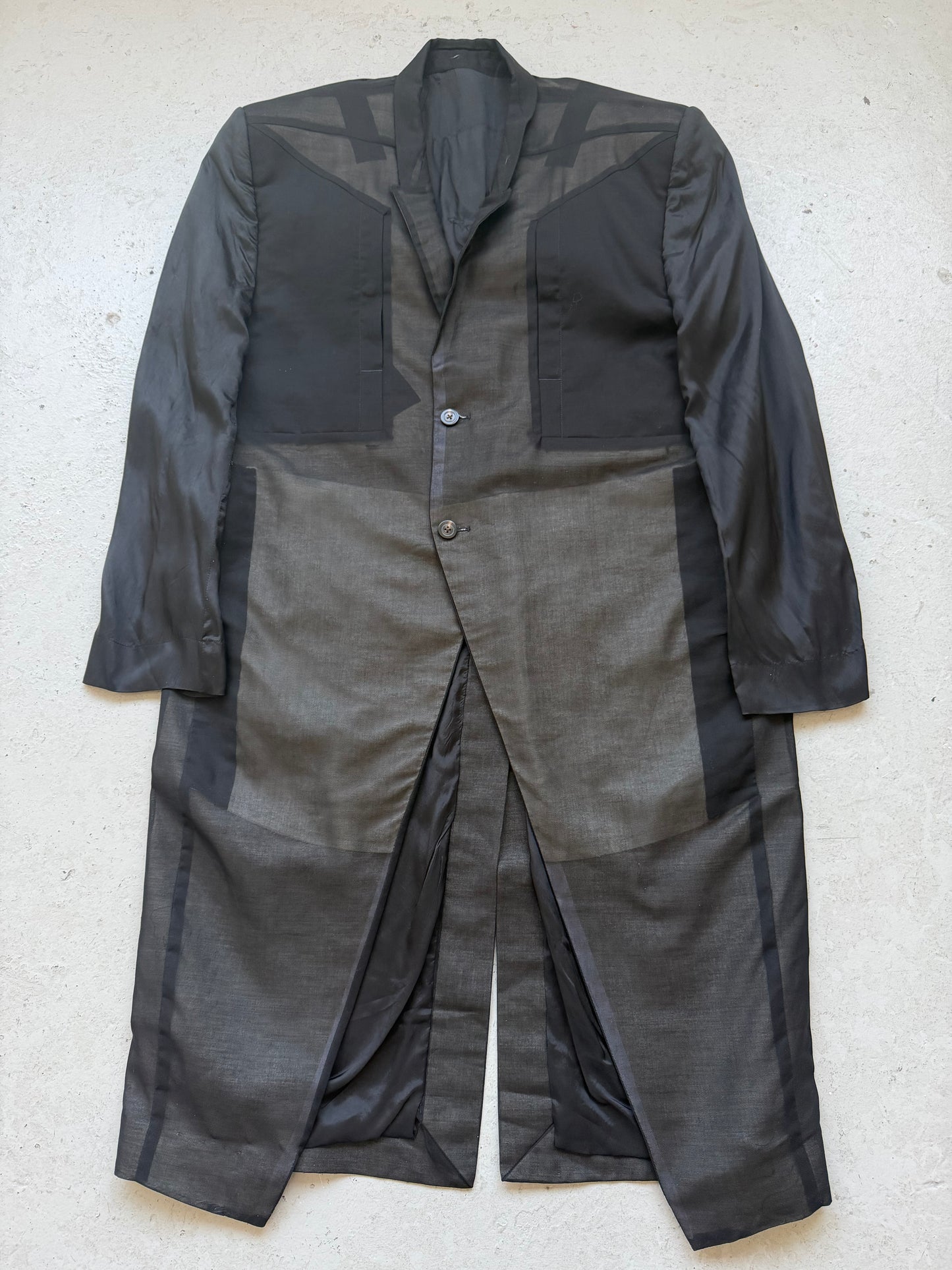 Rick Owens Runway Sample S/S 22 “FOGACHINE” Jumbo Tatlin Wool Coat (48)