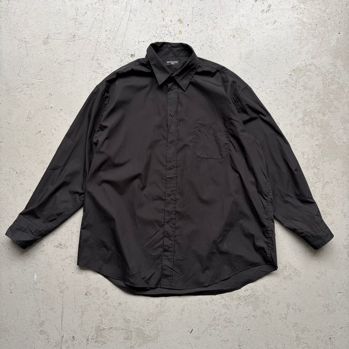 Balenciaga Oversized Black Button Up (38)