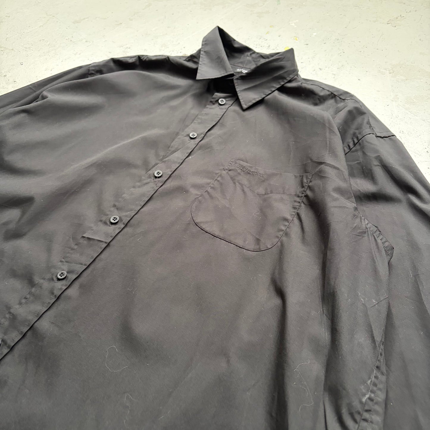 Balenciaga Oversized Black Button Up (38)