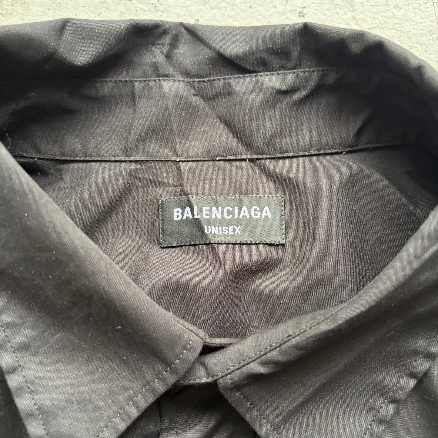 Balenciaga Oversized Black Button Up (38)