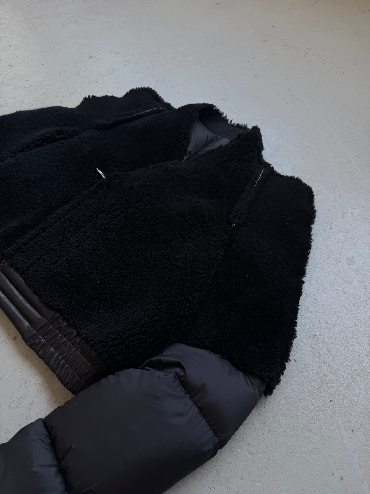 Rick Owens FW19 LARRY Runway Cropped Zionic Shearling Down Jacket (44)