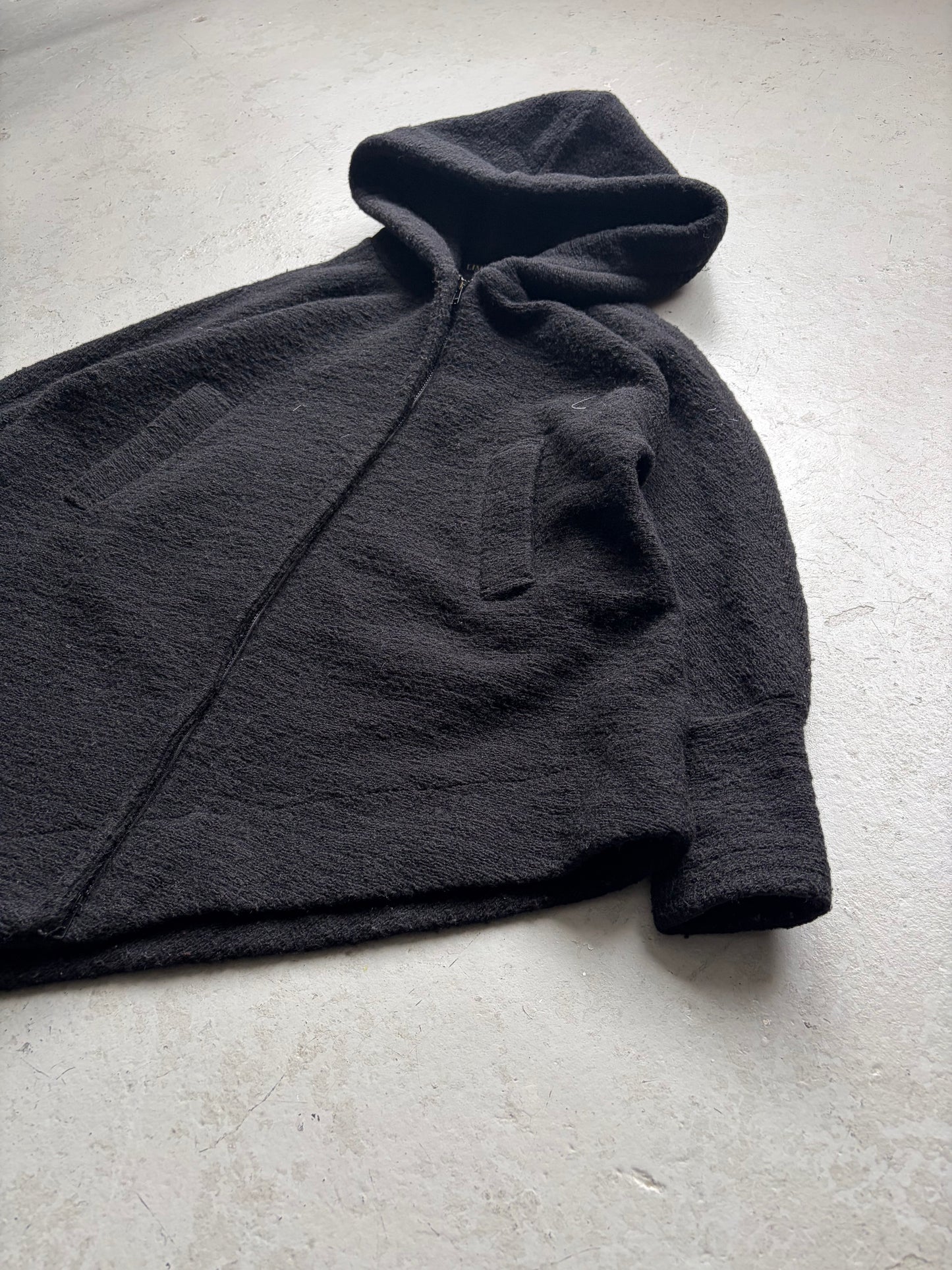 Limi Feu Black Wool Zip Up (S)