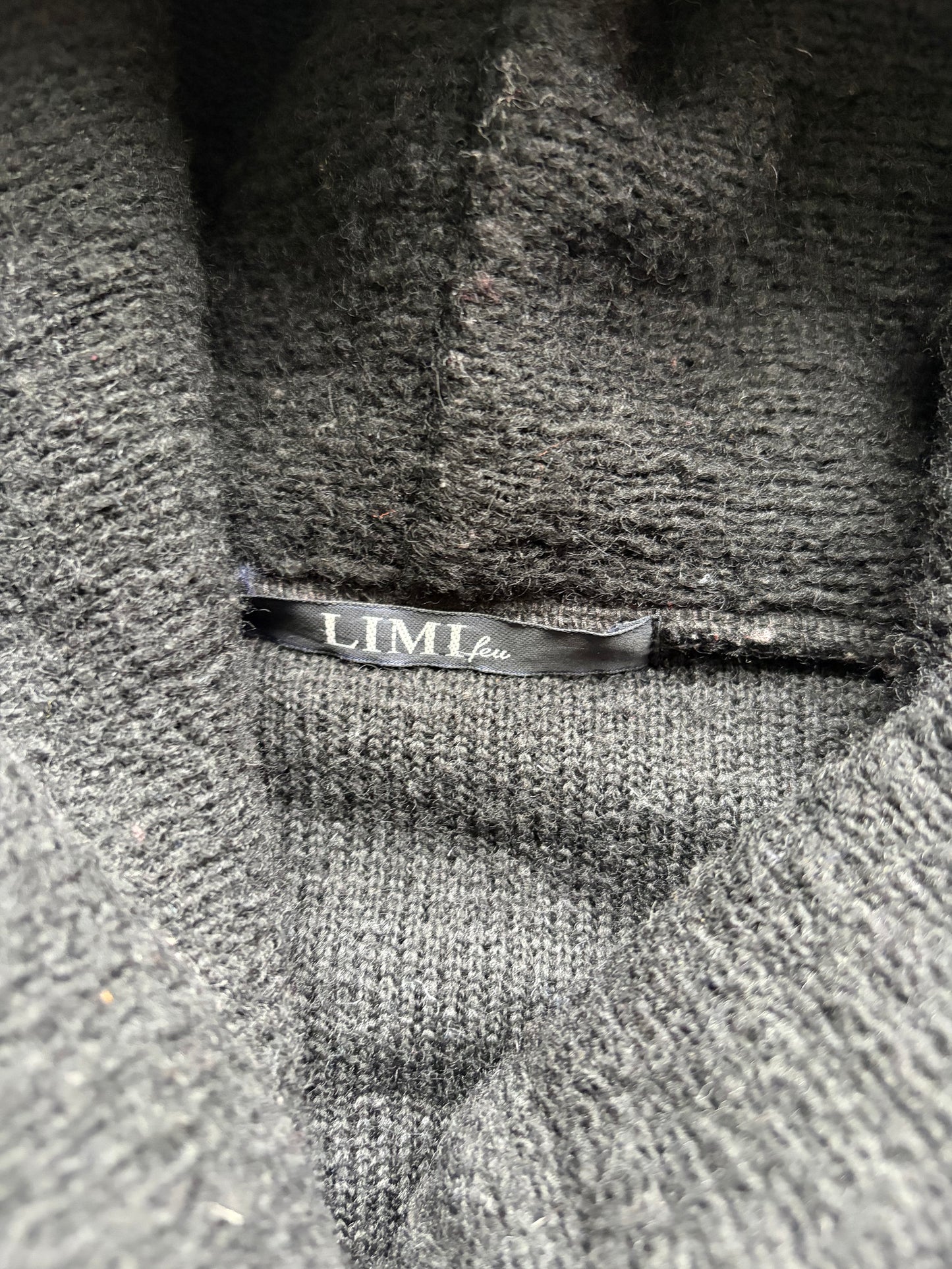 Limi Feu Black Wool Zip Up (S)