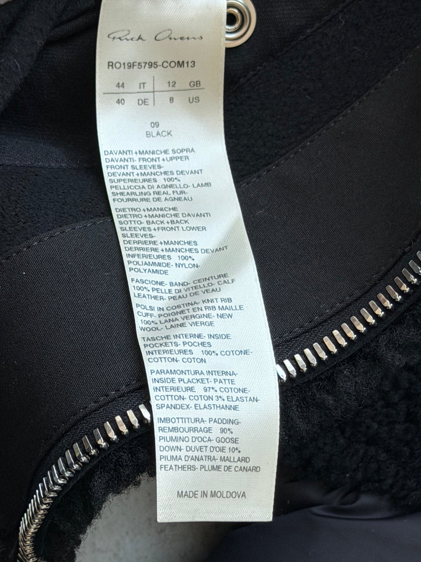 Rick Owens FW19 LARRY Runway Cropped Zionic Shearling Down Jacket (44)