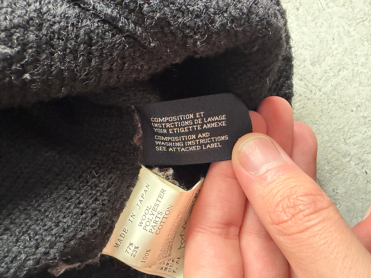 Limi Feu Black Wool Zip Up (S)