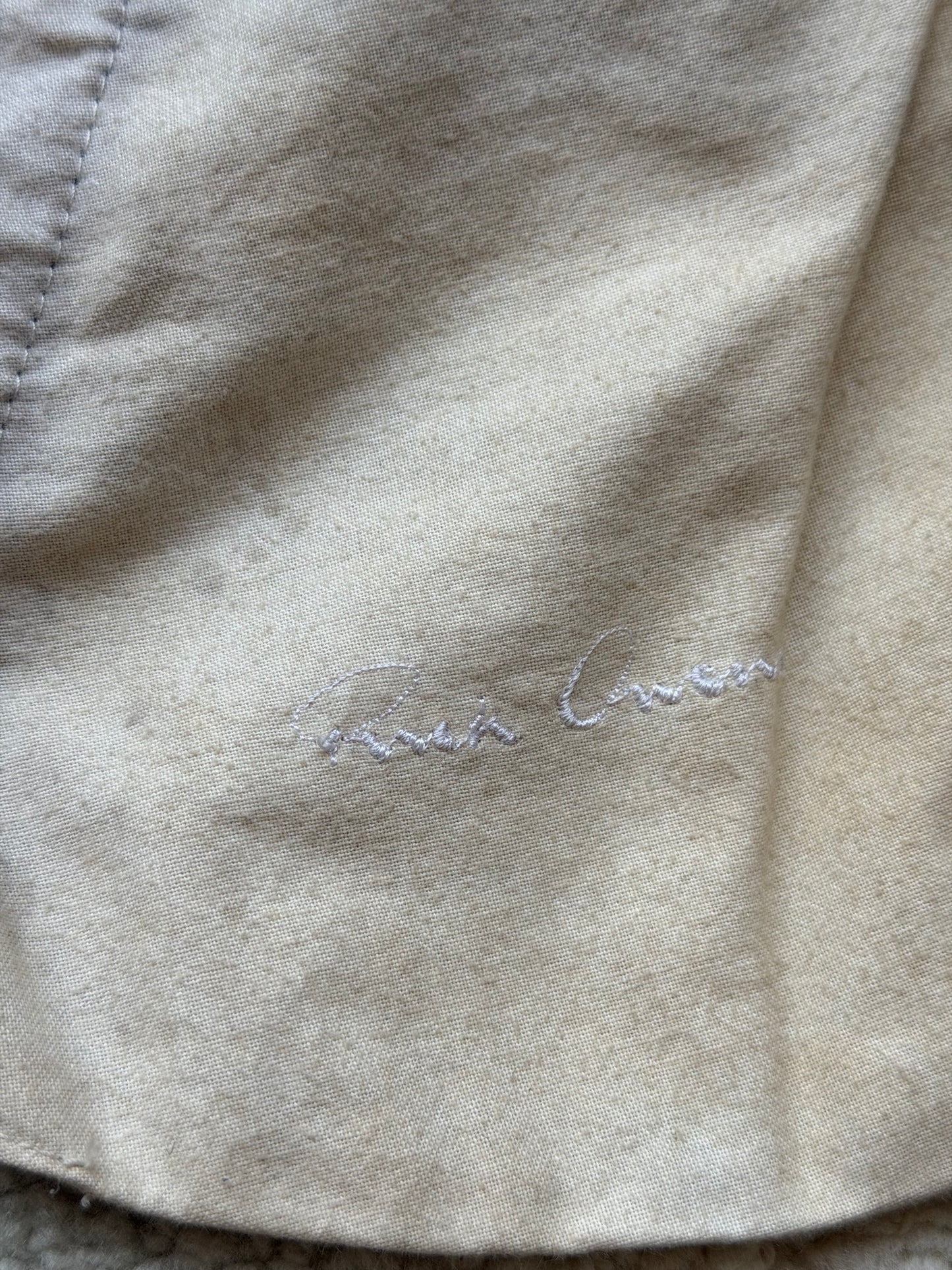 Rick Owens FW08 STAG Black & White Geo Shearling Jacket (S)