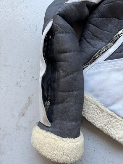 Rick Owens FW08 STAG Black & White Geo Shearling Jacket (S)
