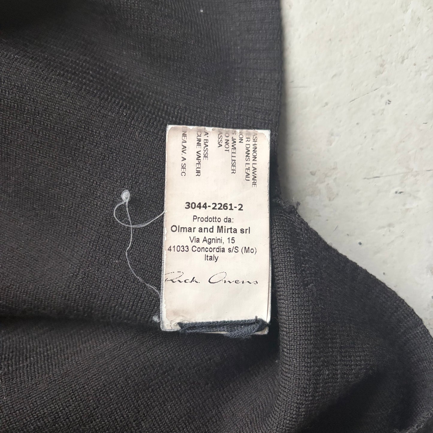 Rick Owens FW14 Moody Black Turtle Neck (M)