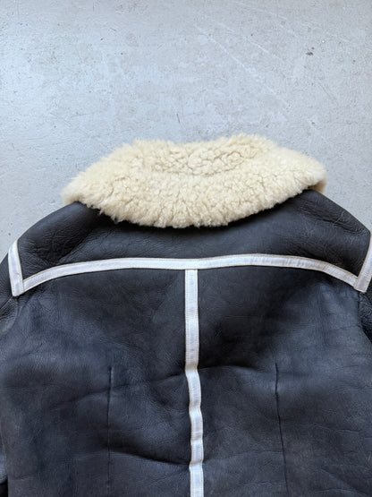 Rick Owens FW08 STAG Black & White Geo Shearling Jacket (S)