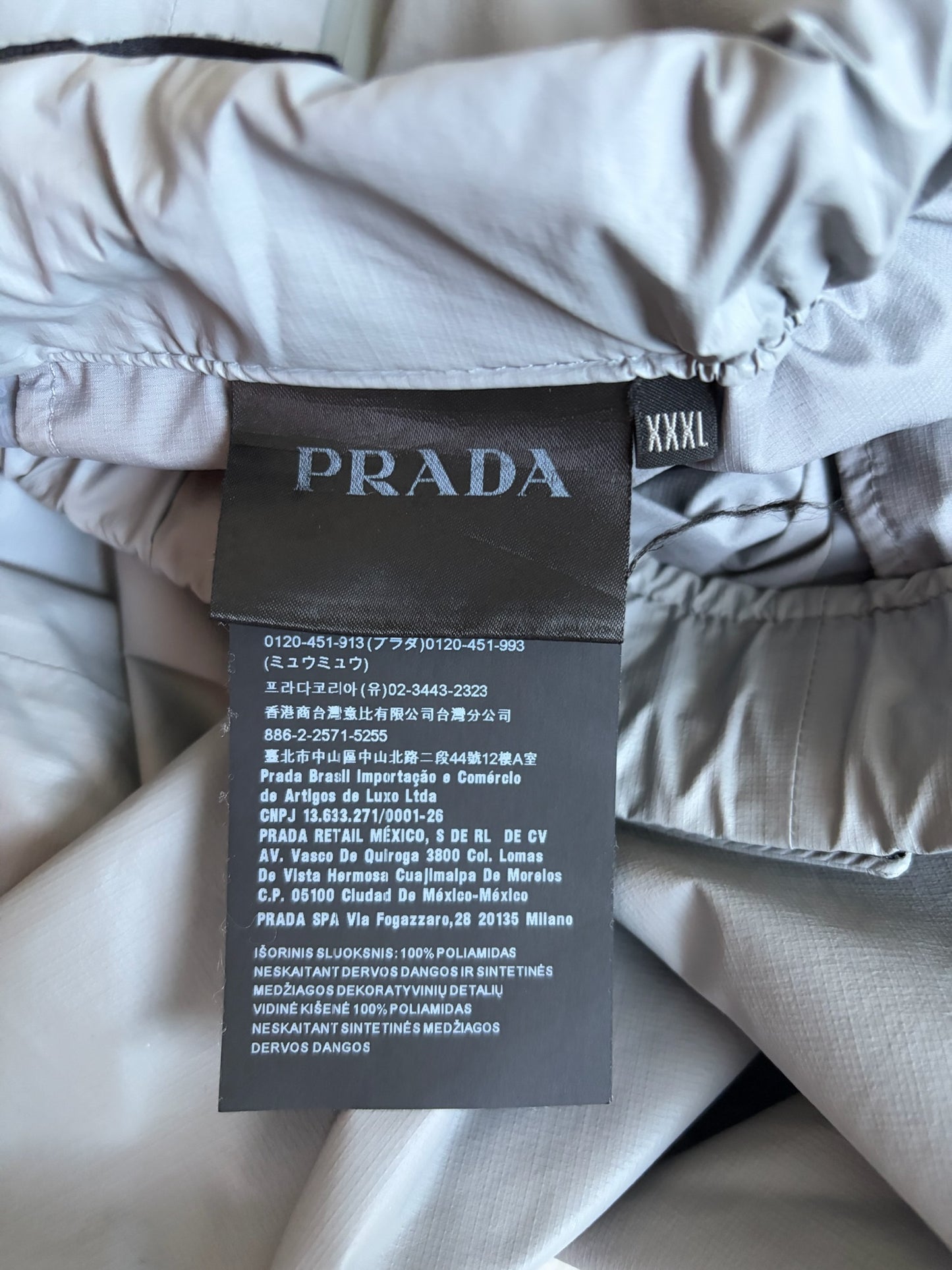 Prada Nylon Grey Cargo Pants (XXL)