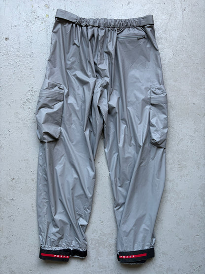 Prada Nylon Grey Cargo Pants (XXL)