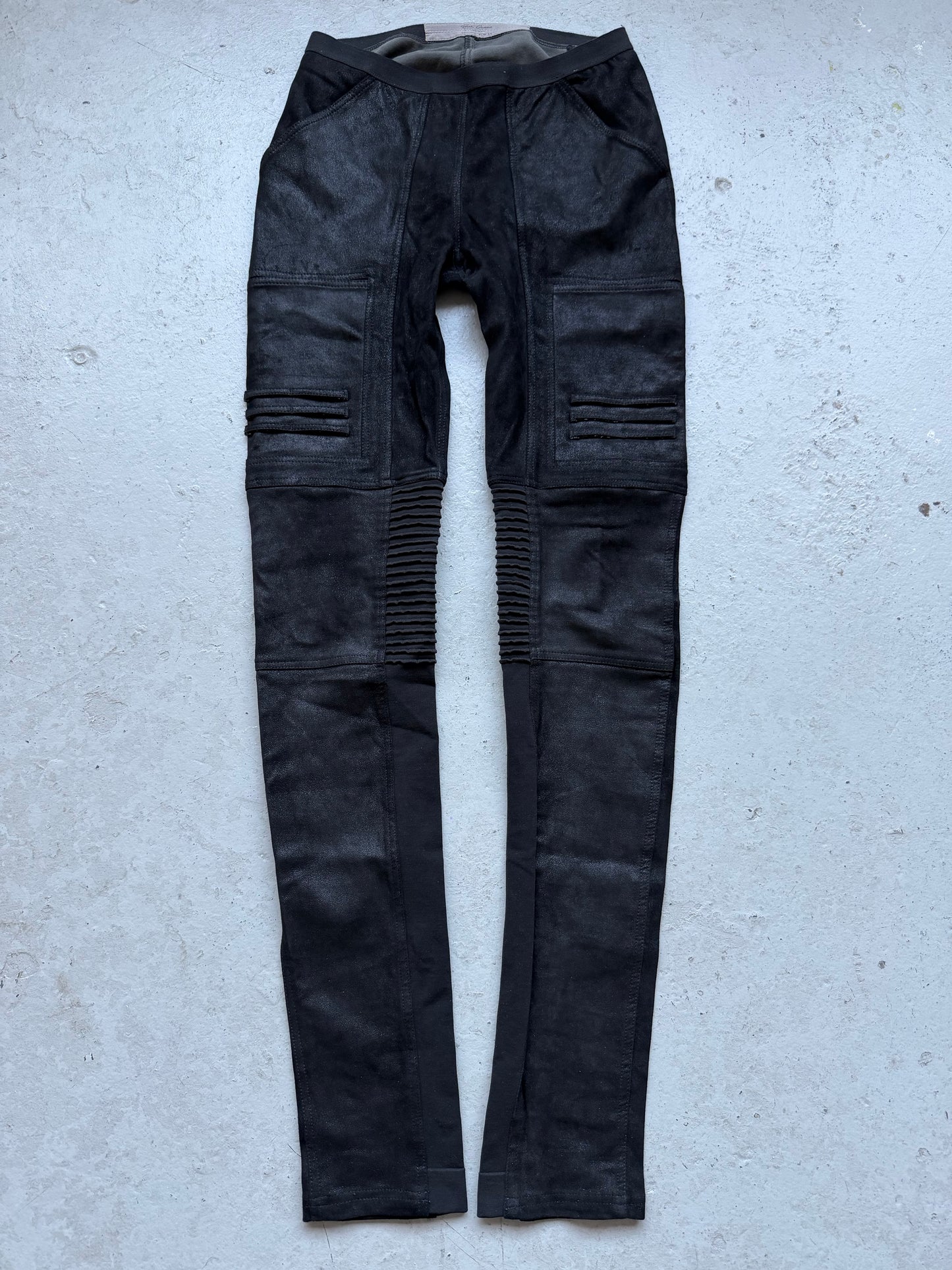 Rick Owens FW15 SPHINX Blistered Lamb Leather Nagakin Leggings (42)