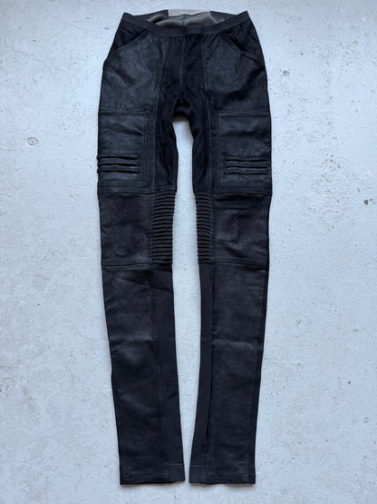 Rick Owens FW15 SPHINX Blistered Lamb Leather Nagakin Leggings (42)