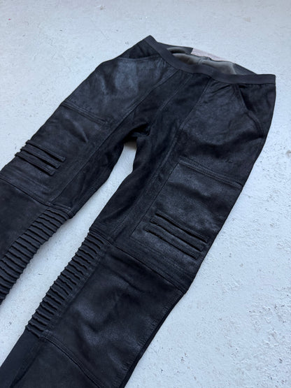Rick Owens FW15 SPHINX Blistered Lamb Leather Nagakin Leggings (42)