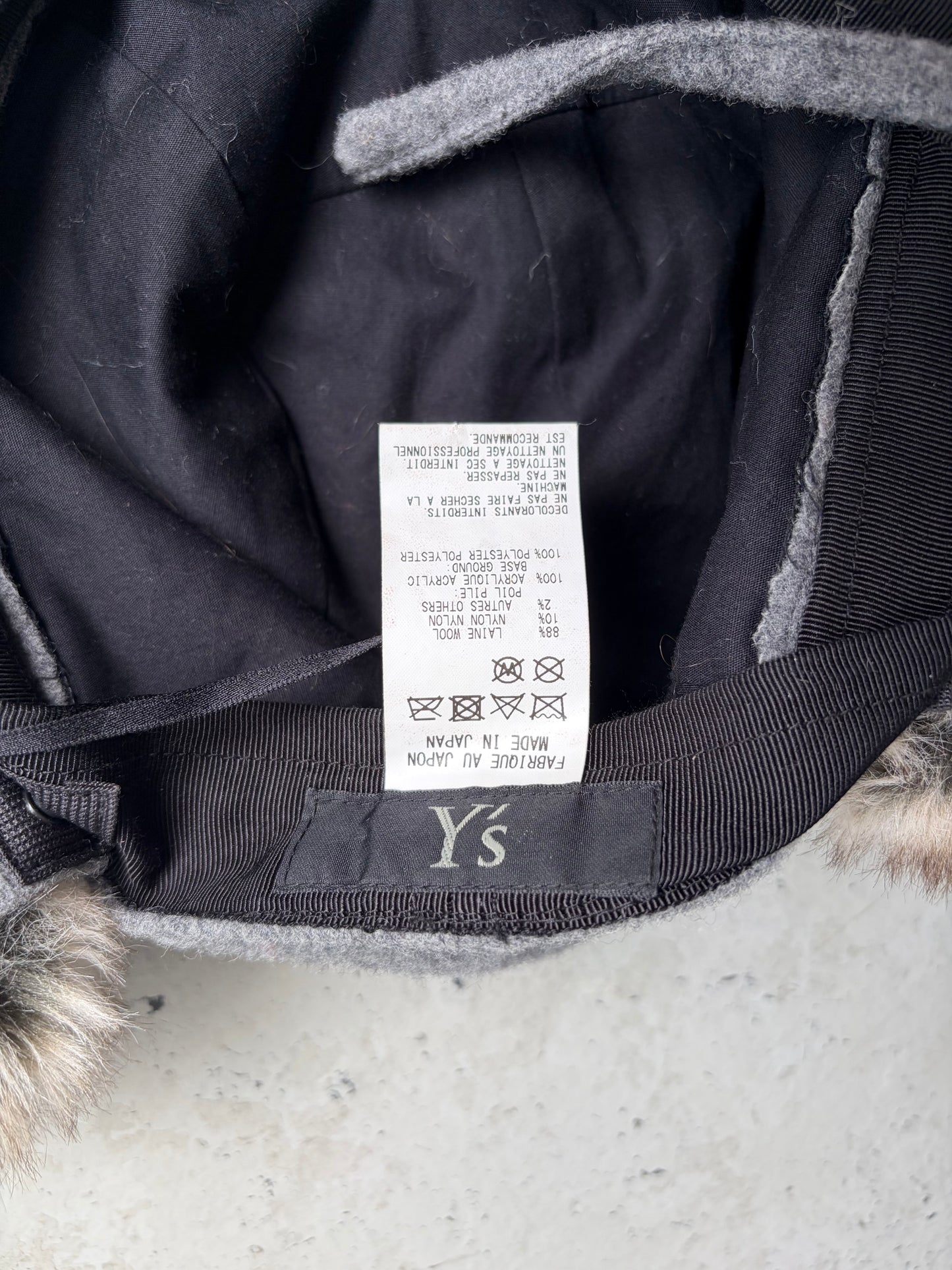 Yohji Yamamoto Y's Detachable Trapper Hat (OS)