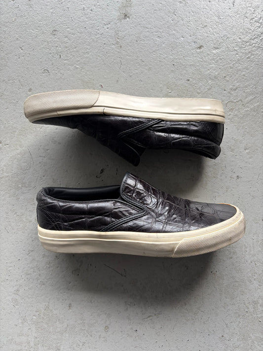 Junya Watanabe x Comme Des Garcons Leather Slip On Sneakers (XS)