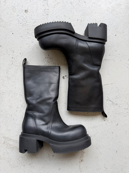 Rick Owens Black Bogan Pull On Boots (44)