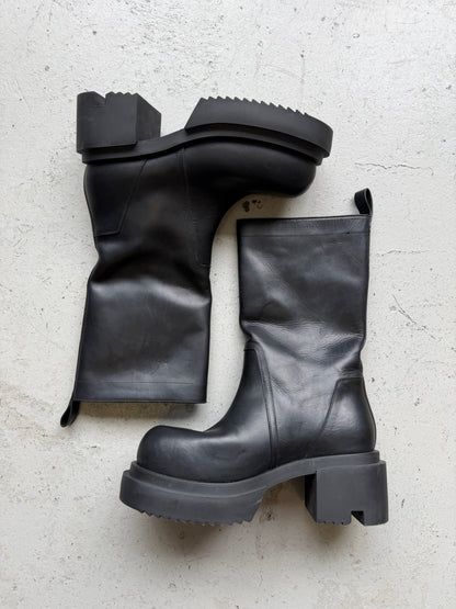 Rick Owens Black Bogan Pull On Boots (44)