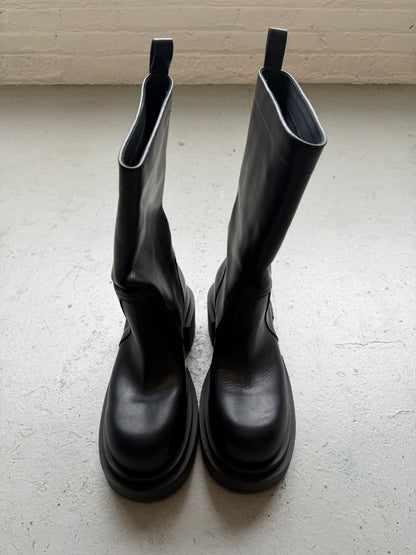 Rick Owens Black Bogan Pull On Boots (44)