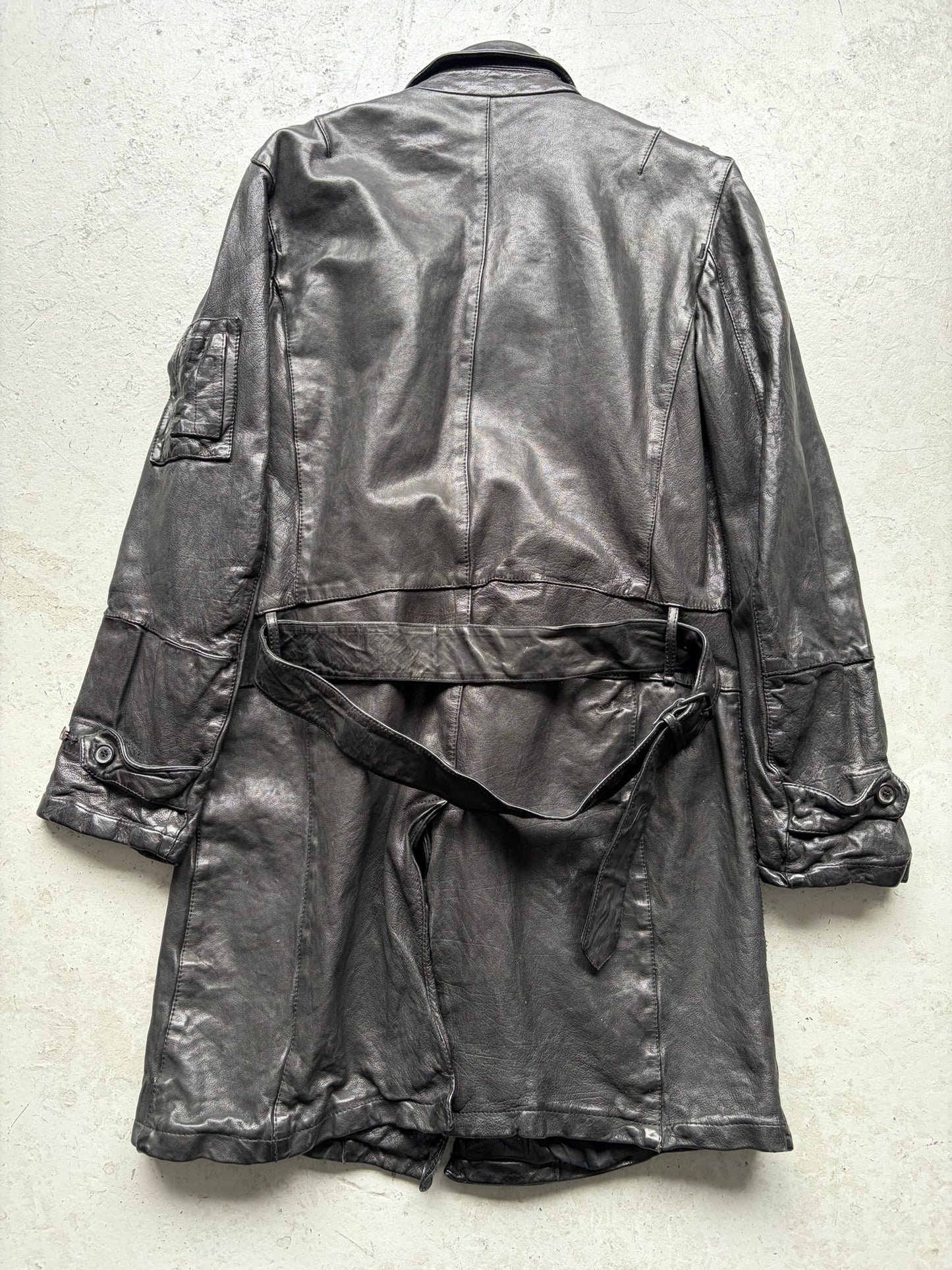 Neil Barrett Leather Trench Coat (XS)