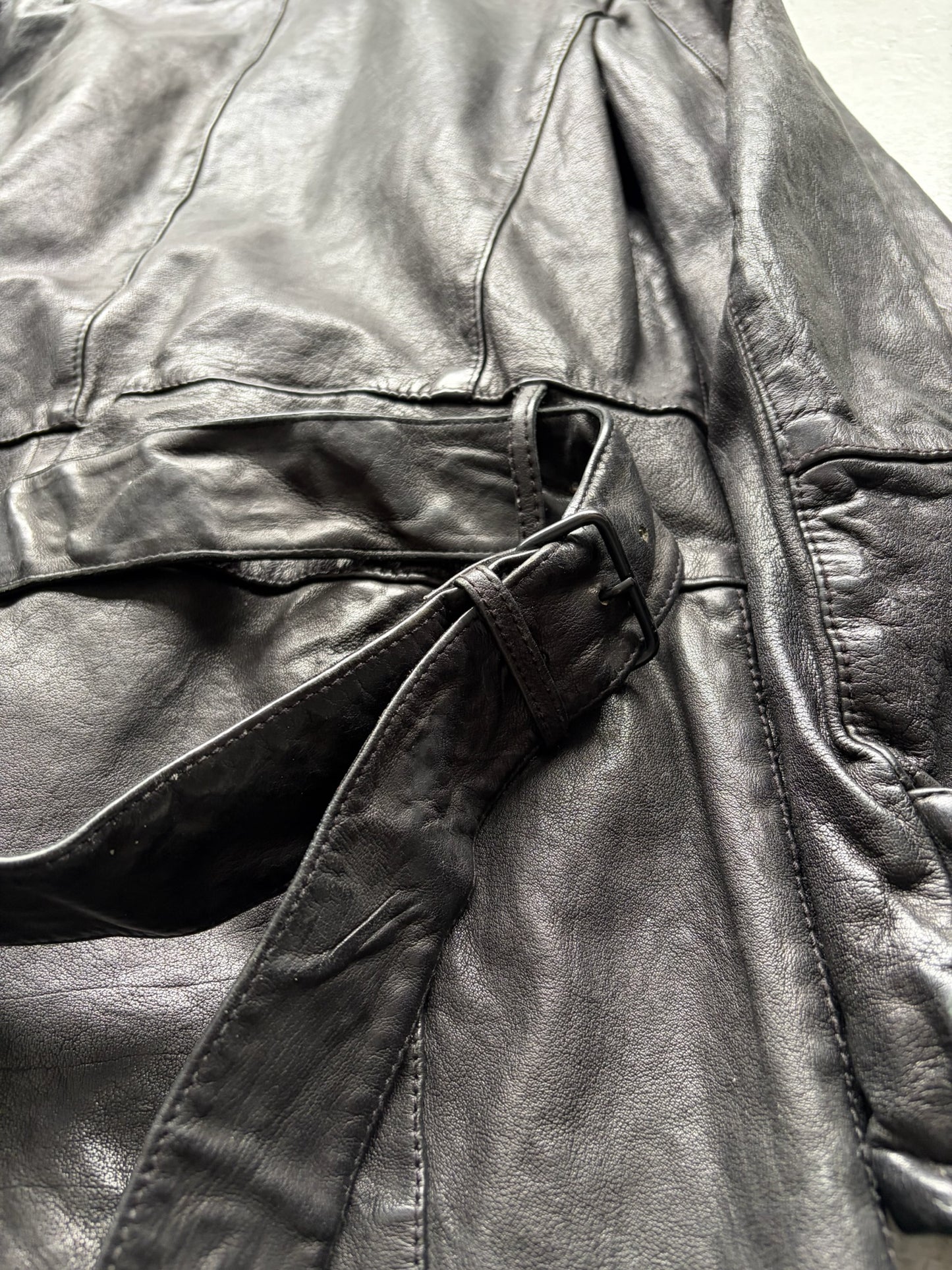 Neil Barrett Leather Trench Coat (XS)