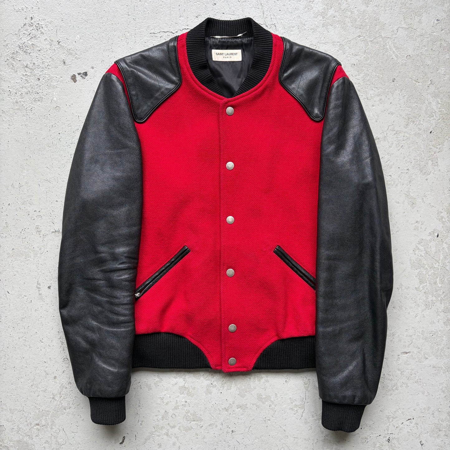 Saint Laurent Paris 2017 Red & Black Heaven Jacket (50)