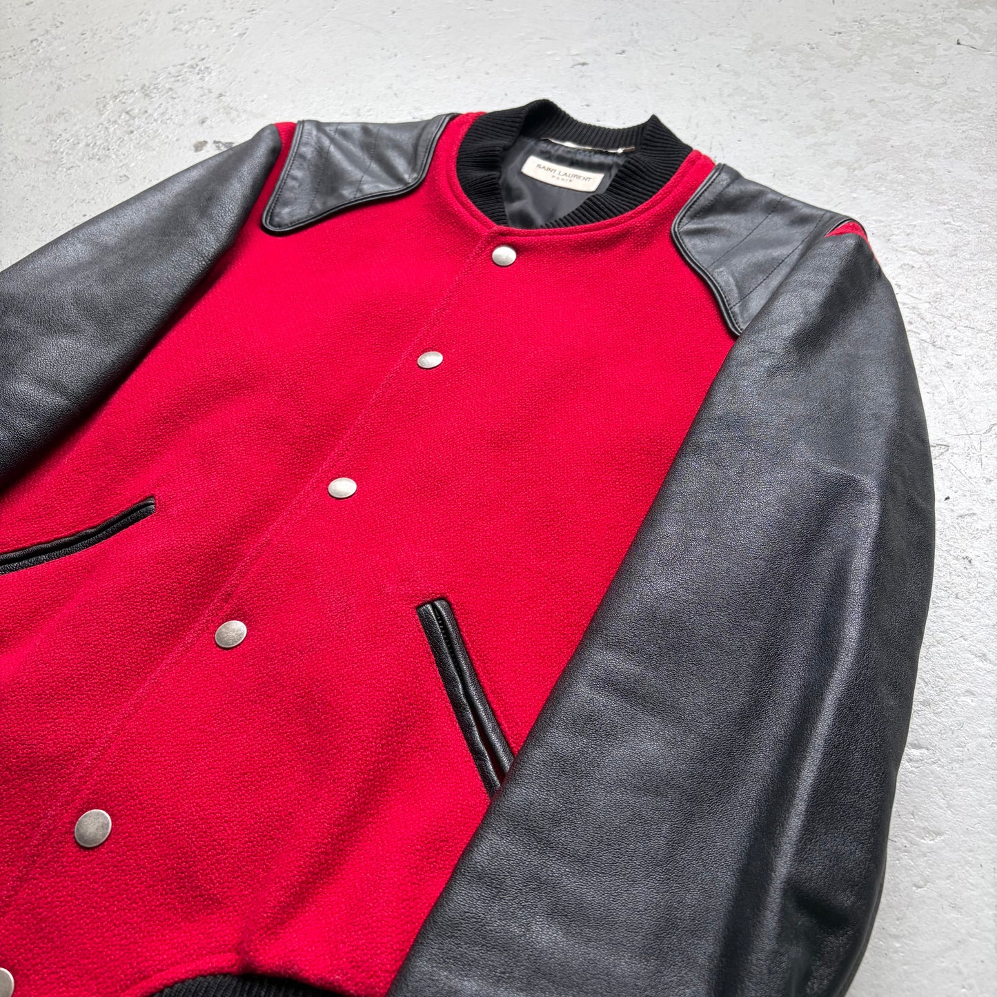 Saint Laurent Paris 2017 Red & Black Heaven Jacket (50)