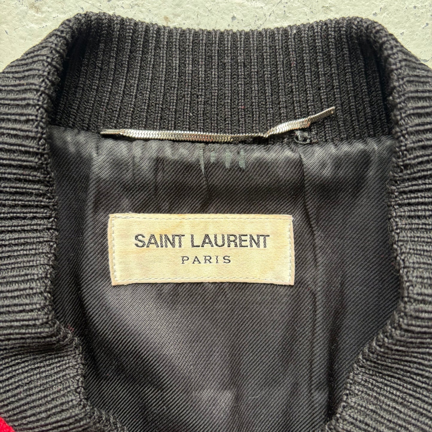 Saint Laurent Paris 2017 Red & Black Heaven Jacket (50)