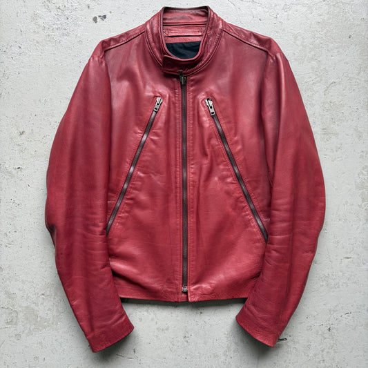 Maison Martin Margiela SS12 5 Zip Leather Jacket(50)