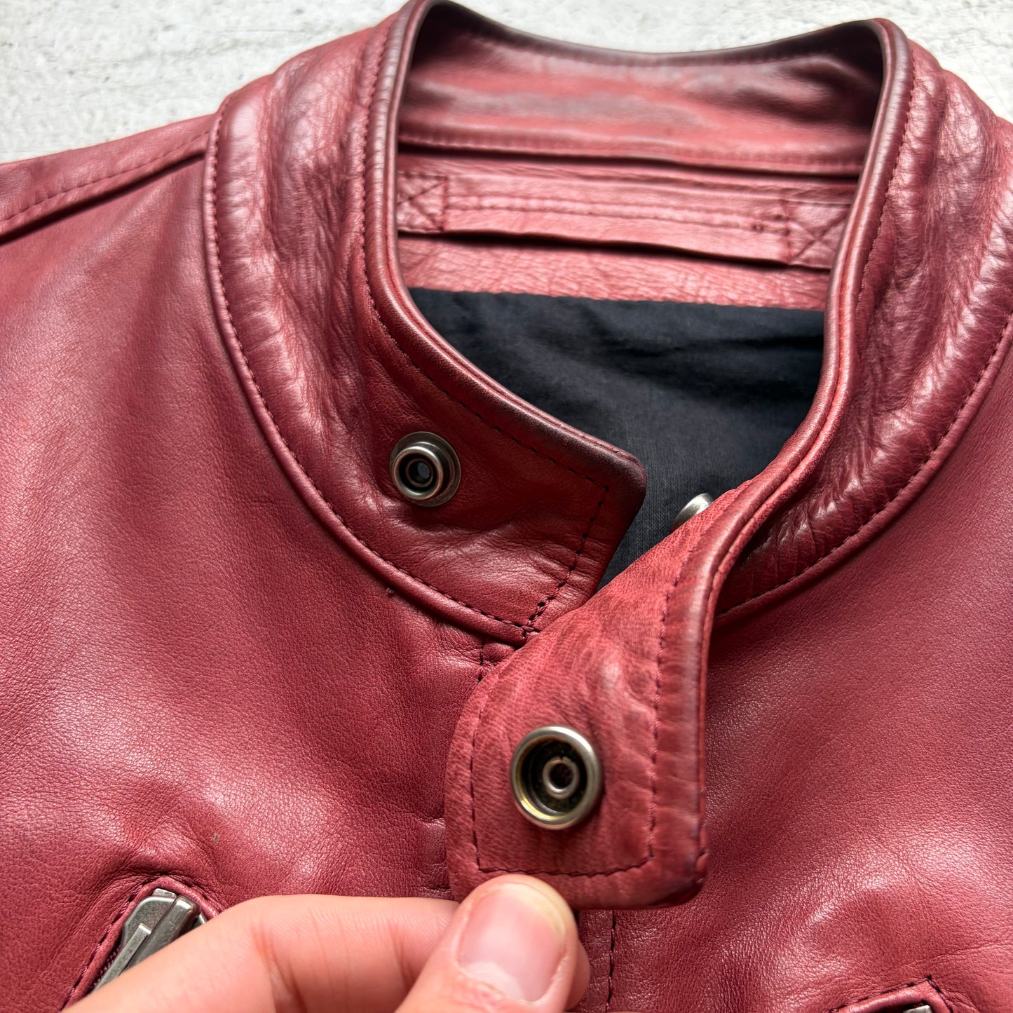 Maison Martin Margiela SS12 5 Zip Leather Jacket(50)