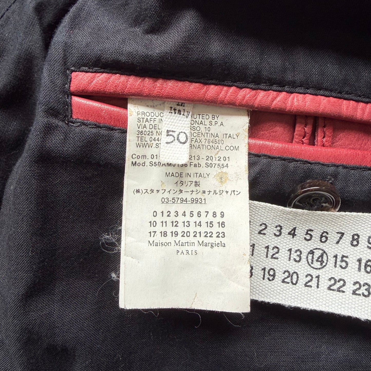 Maison Martin Margiela SS12 5 Zip Leather Jacket(50)
