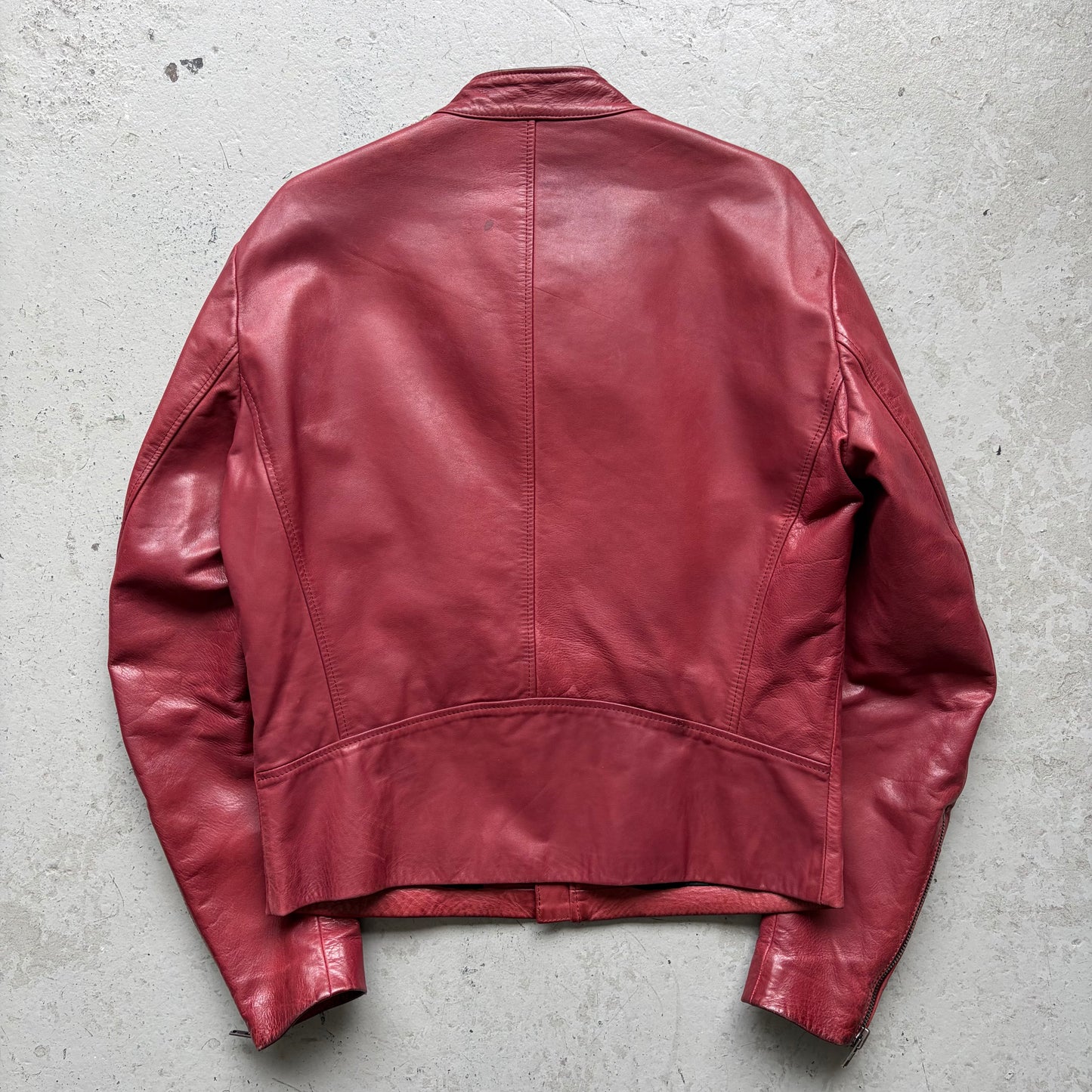 Maison Martin Margiela SS12 5 Zip Leather Jacket(50)