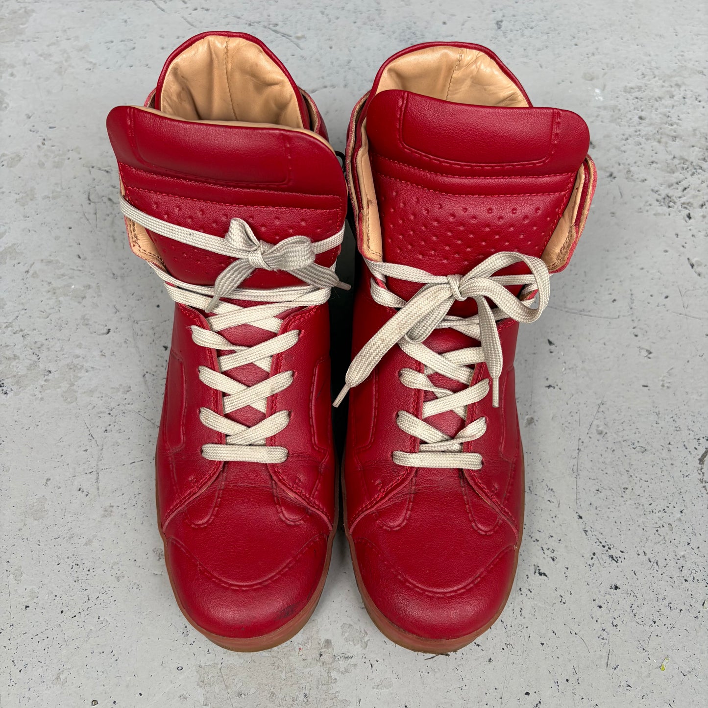 Maison Margiela H&M 2012 High Top Red Sneakers (10.5)