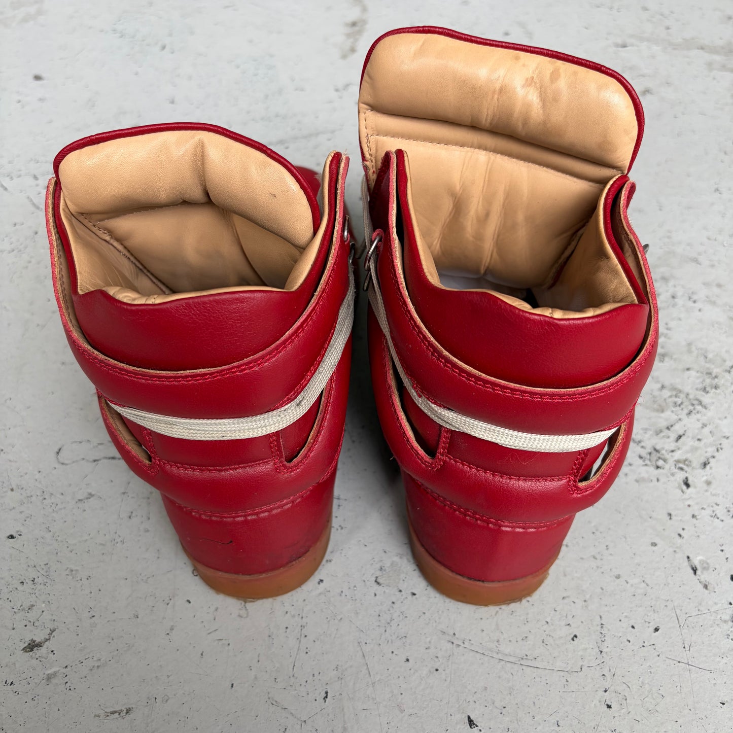 Maison Margiela H&M 2012 High Top Red Sneakers (10.5)