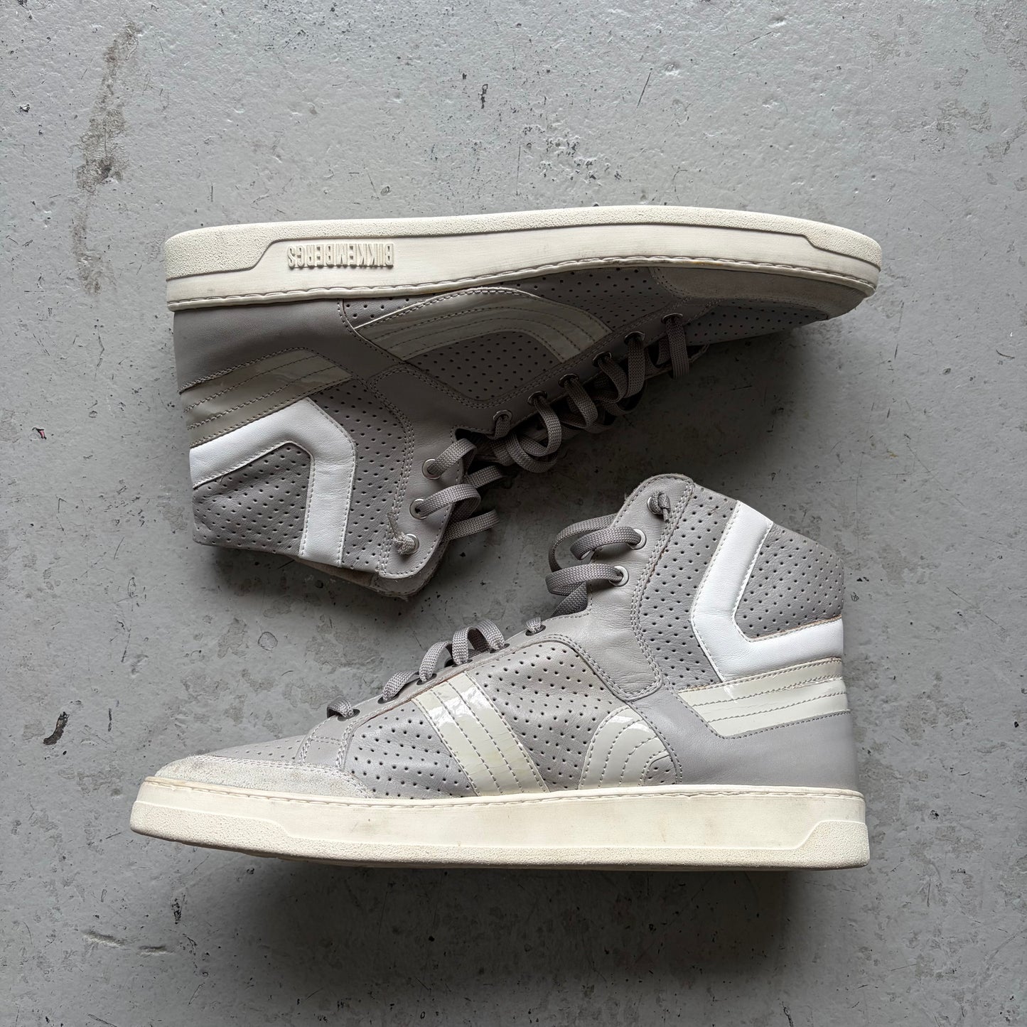 Dirk Bikkembergs Grey High Top Sneakers (44)