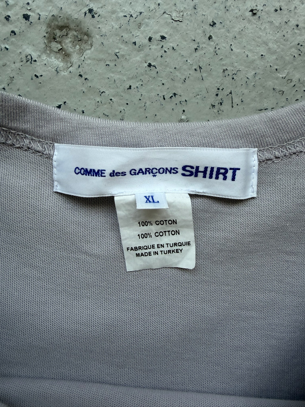 Comme Des Garcons Shirt Grey Short Sleeve Shirt (XL)