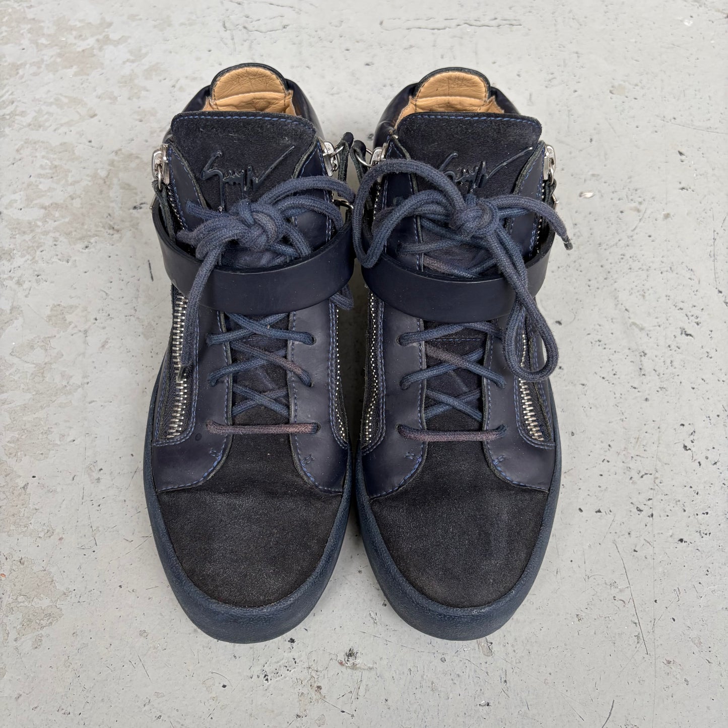 Giuseppe Zanotti Navy Clasp Sneakers (41)