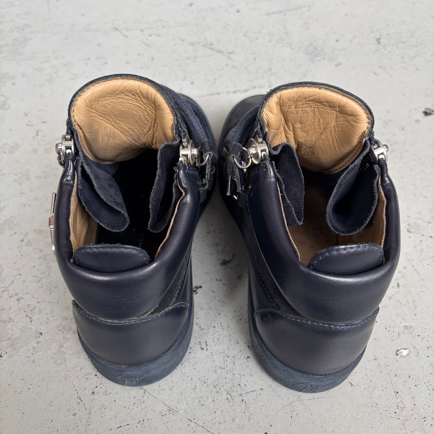 Giuseppe Zanotti Navy Clasp Sneakers (41)