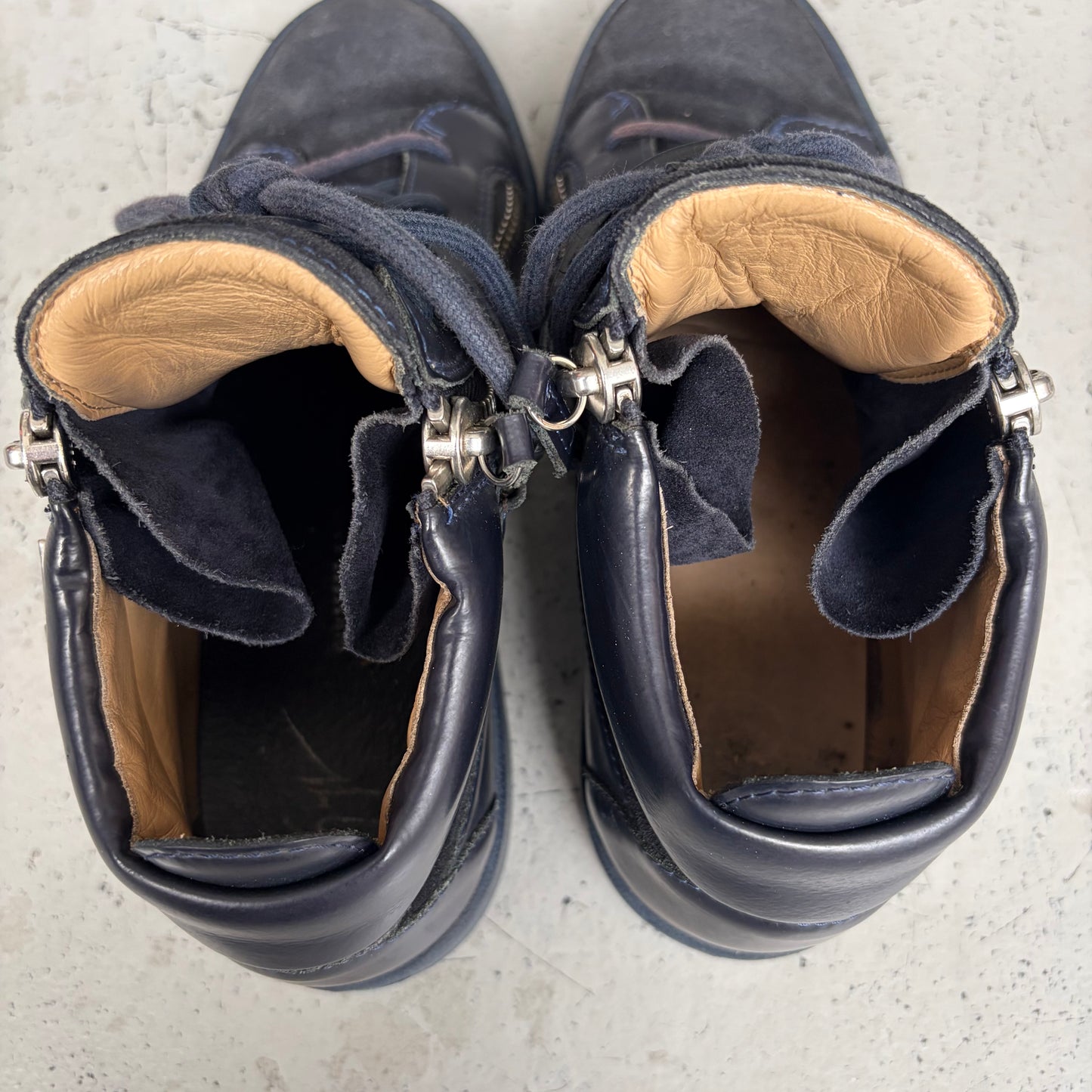 Giuseppe Zanotti Navy Clasp Sneakers (41)