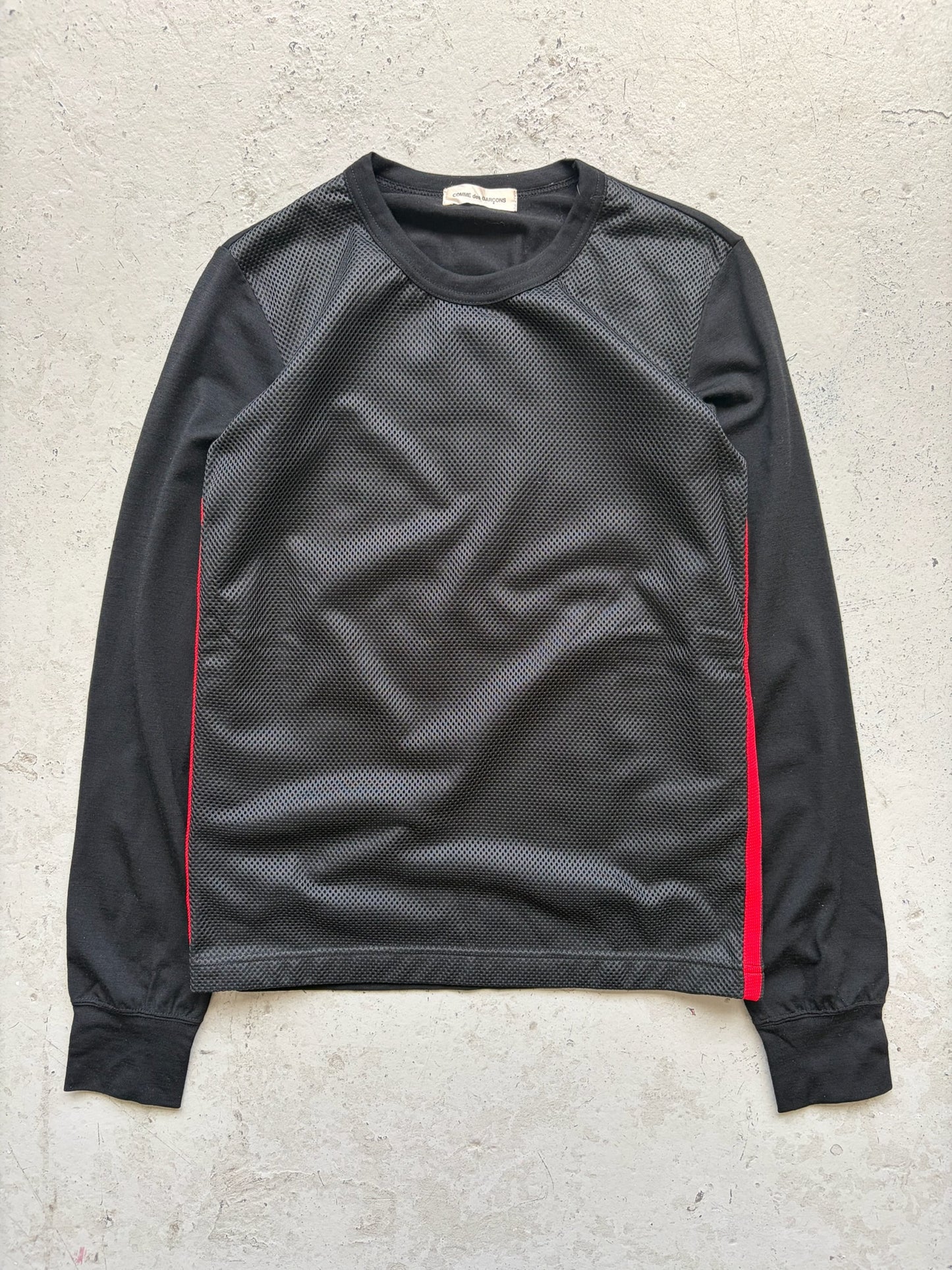 Comme Des Garcons Black & Red Mesh Long Sleeve (XS)