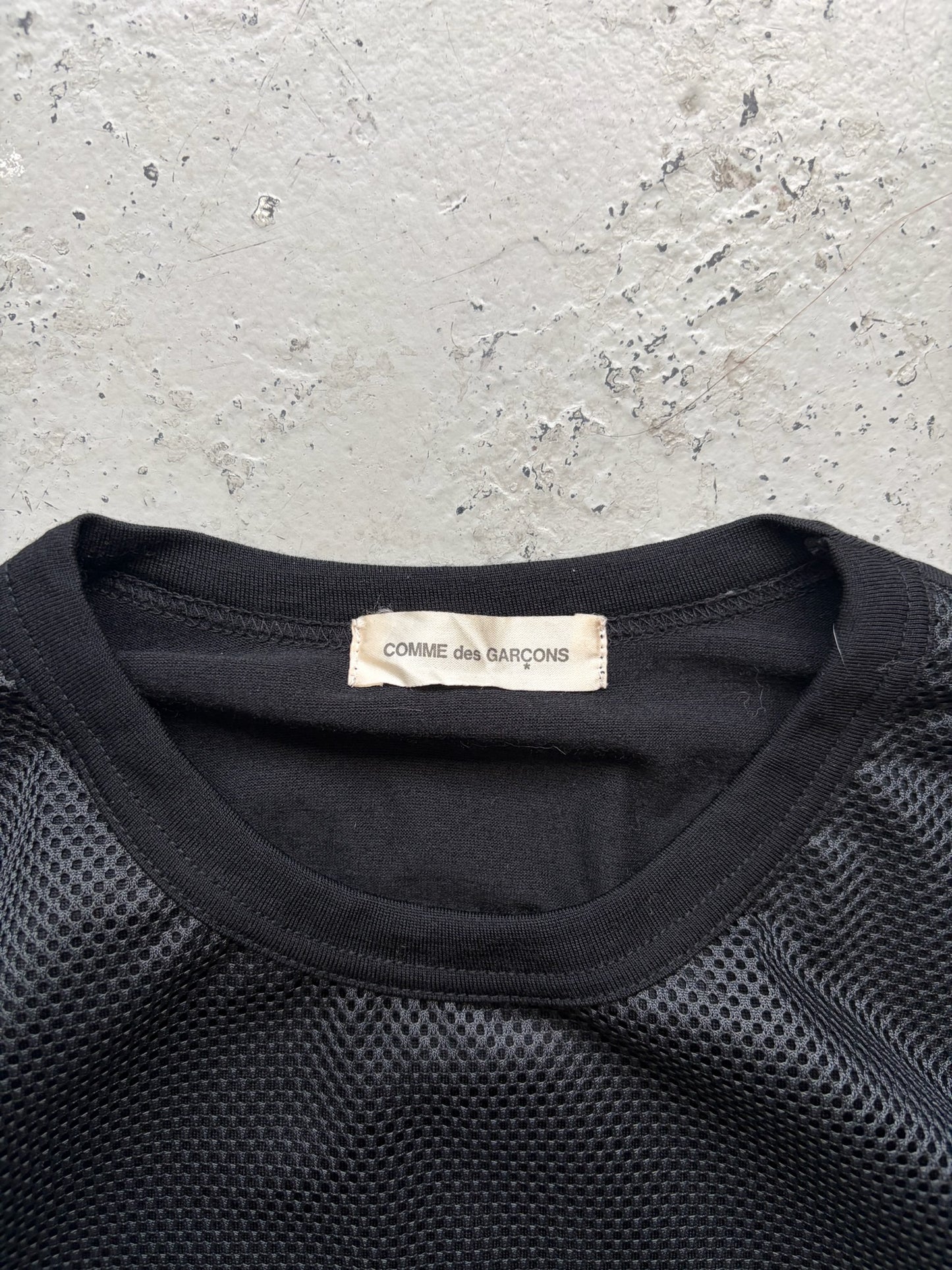Comme Des Garcons Black & Red Mesh Long Sleeve (XS)