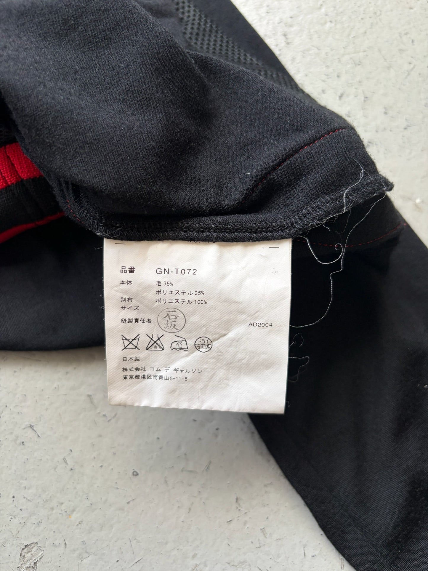 Comme Des Garcons Black & Red Mesh Long Sleeve (XS)