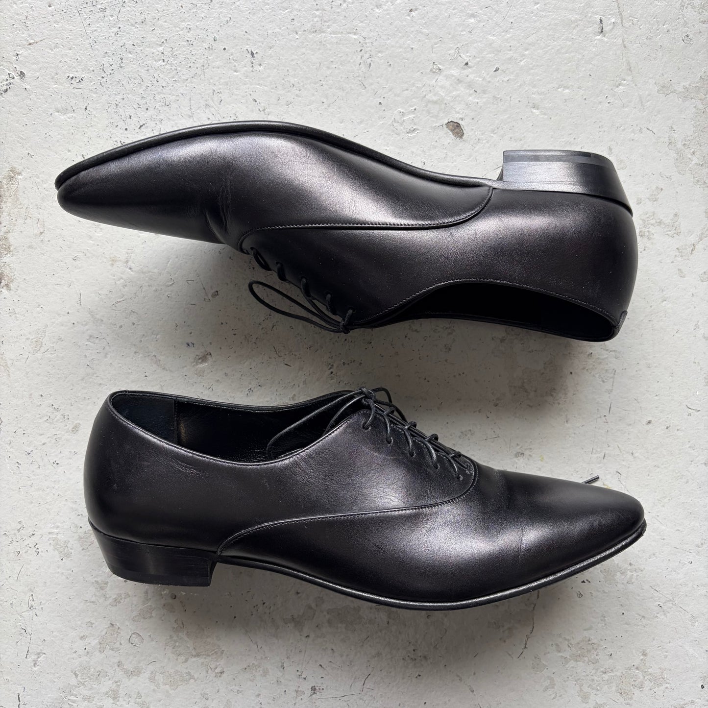 Celine Jacno Black Leather Shoes (44)