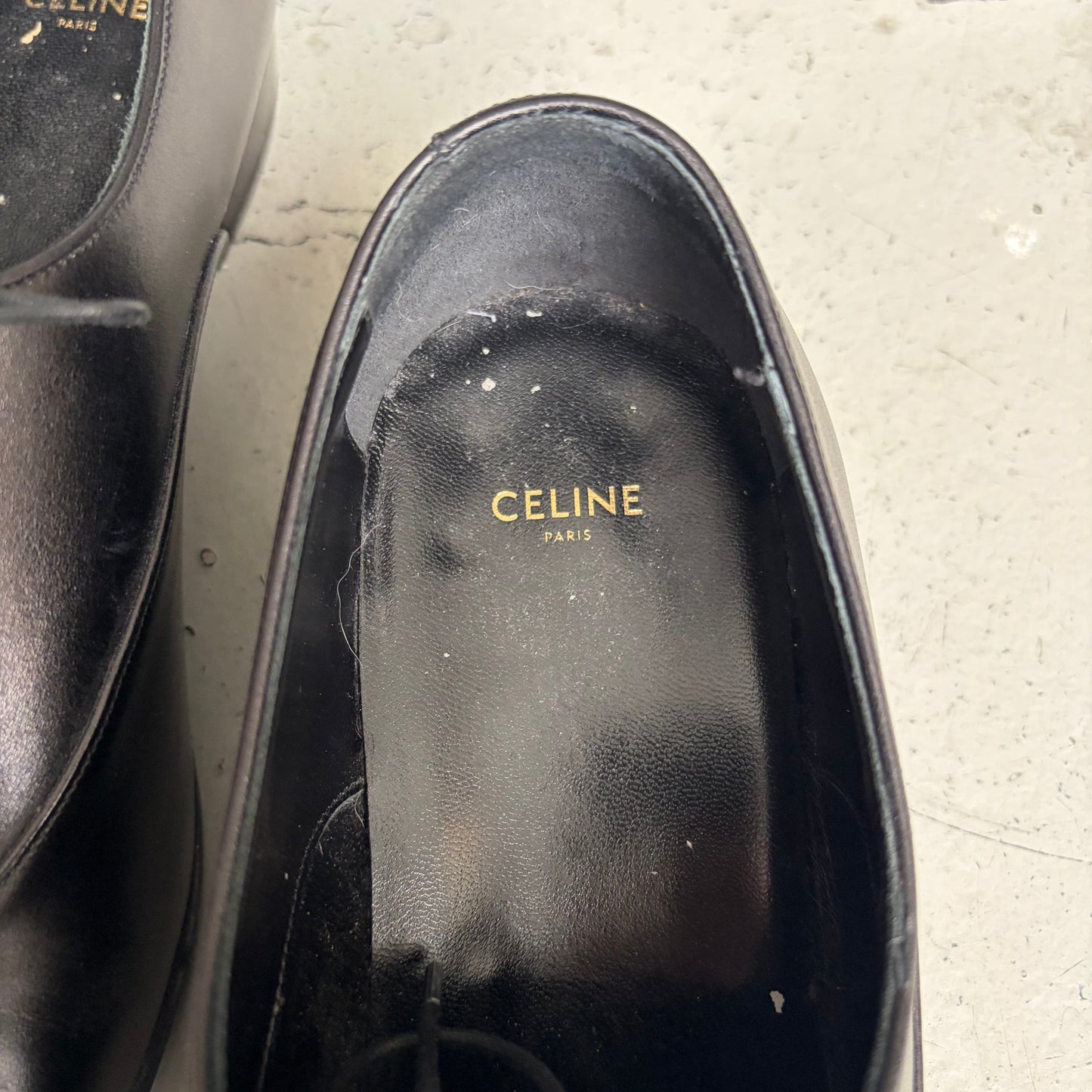 Celine Jacno Black Leather Shoes (44)