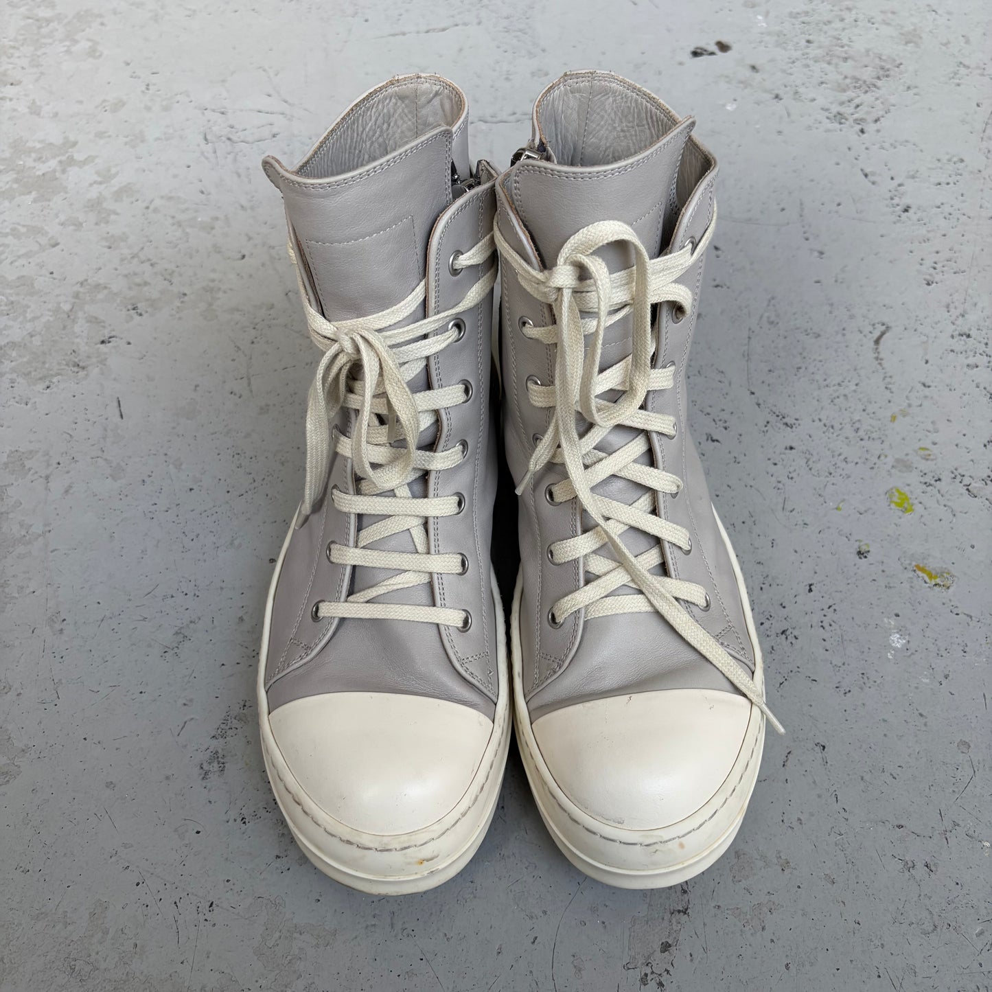 Rick Owens DRKSHDW Grey Leather Ramones (42)