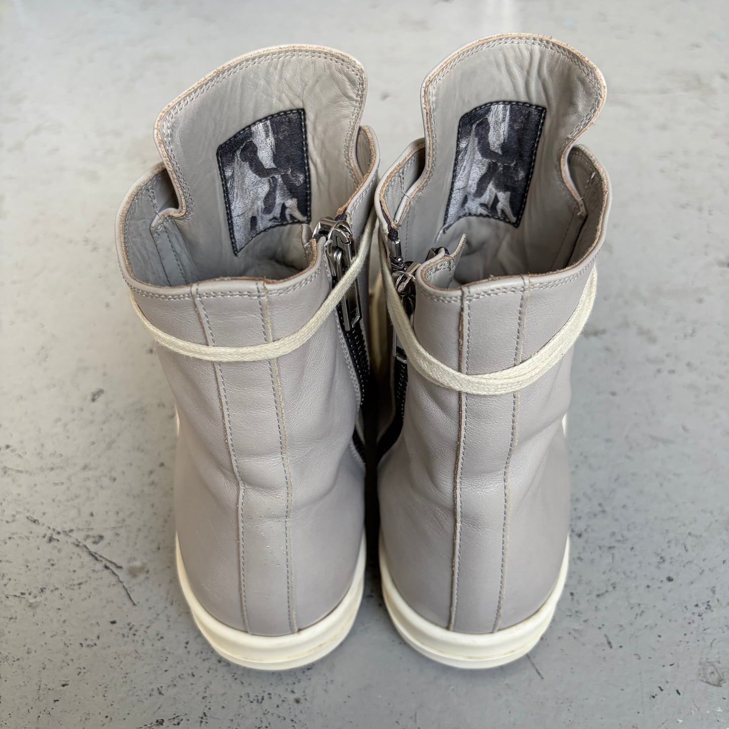 Rick Owens DRKSHDW Grey Leather Ramones (42)