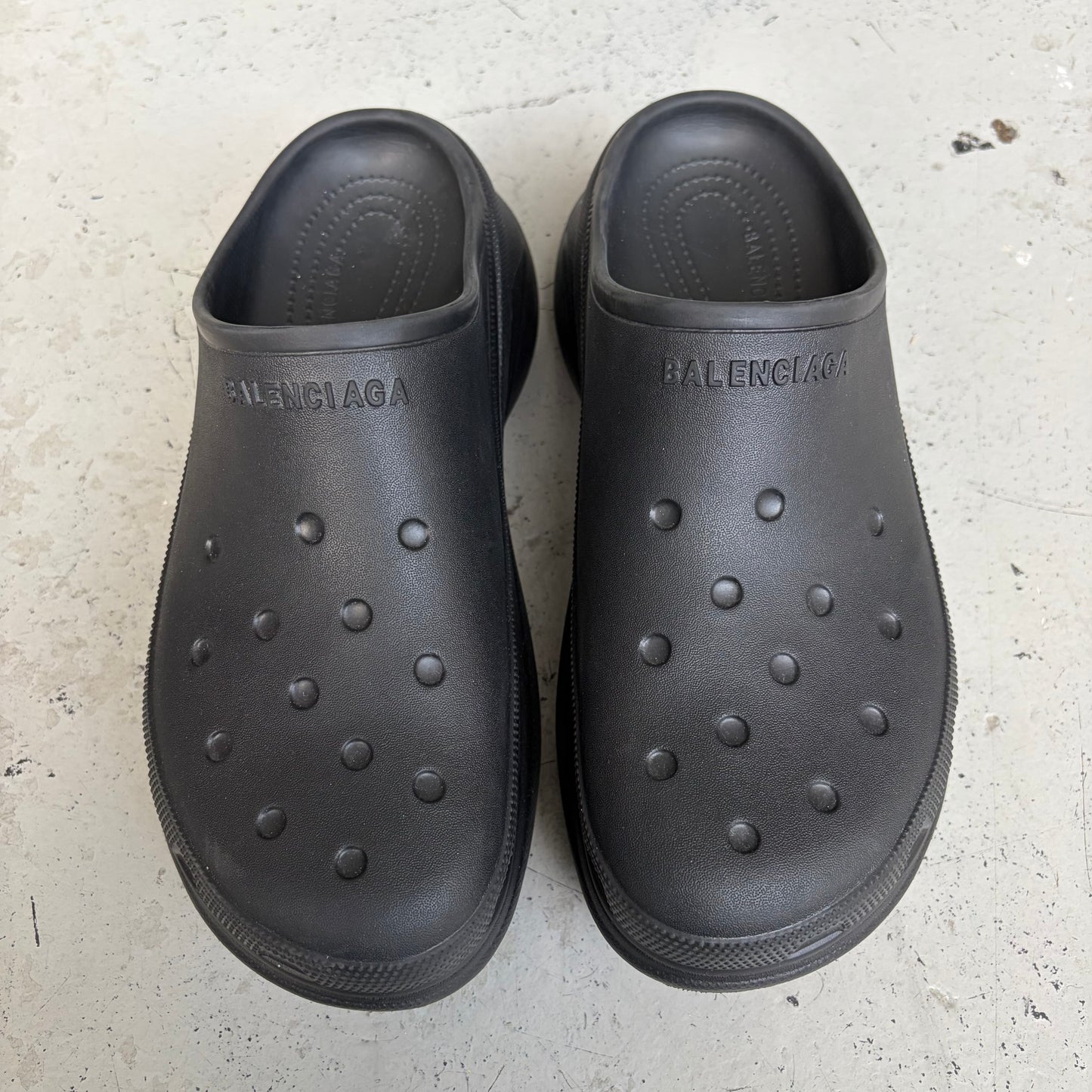 Balenciaga Black Croc Mules (45)