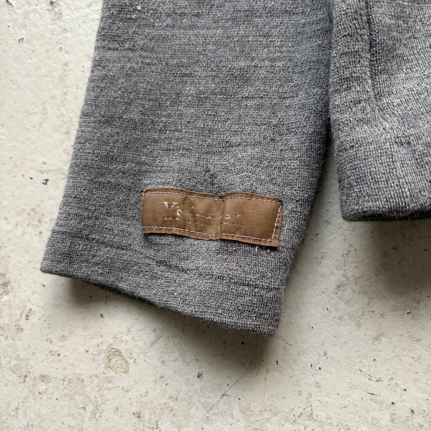 Y's For Men Long Sleeve Wool Patchwork Shirt (M)