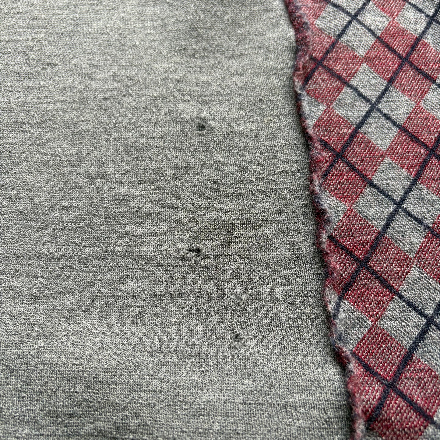 Y's For Men Long Sleeve Wool Patchwork Shirt (M)