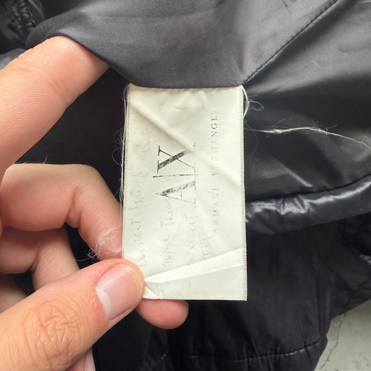 Armani Exchange 09 Sample Removable Fur Collar Black Jacket (L)